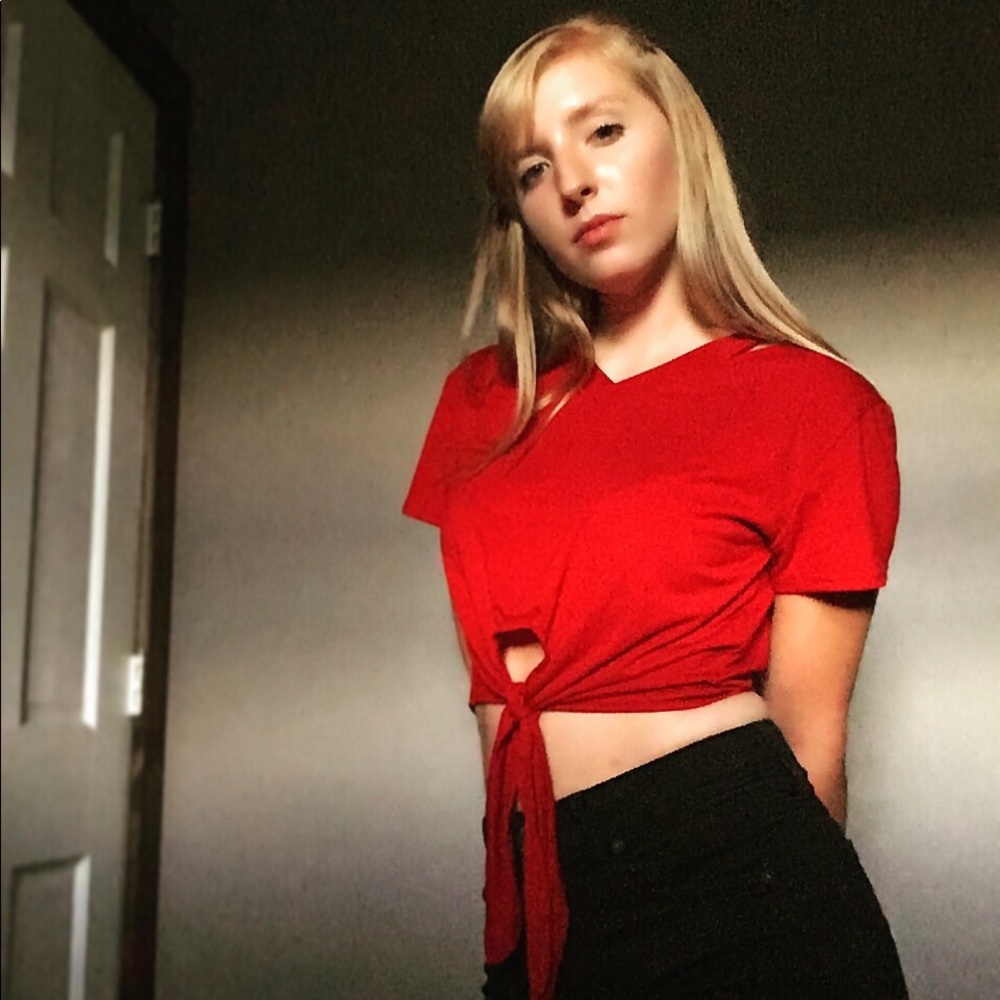 Red crop top